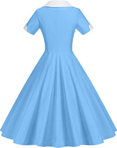 Womens 1950S Cape Collar Vintage Swing Stretchy Dresses